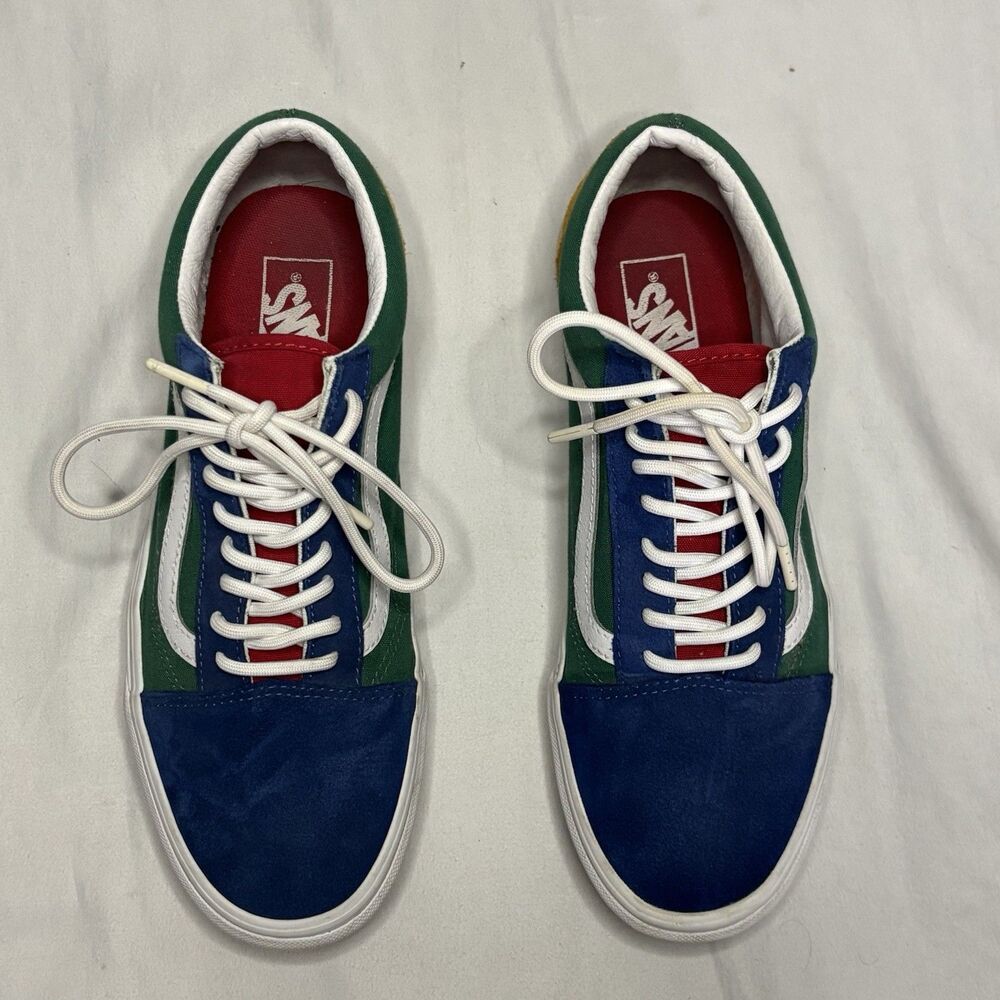 Vans Old Skool Multi Color Suede Canvas Sneakers Men’s 9.5 Women’s 11
